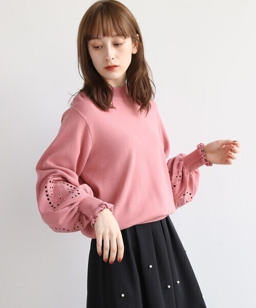 AG by aquagirl カットワークスリーブニットプルオーバー