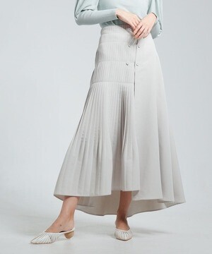 LADYMADE ツインボタンサイドプリーツスカート