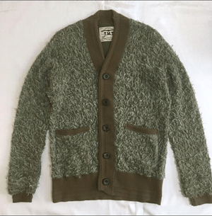 TMT ロングヤーン ニット カーディガン ワッペン