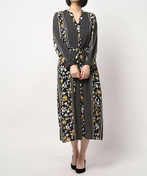 Loungedress ドットフラワーワンピース