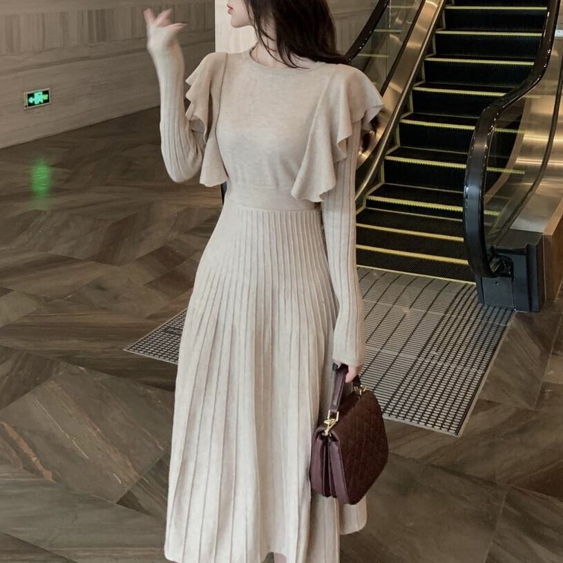 Maison de Lyla フリルニットワンピースML224