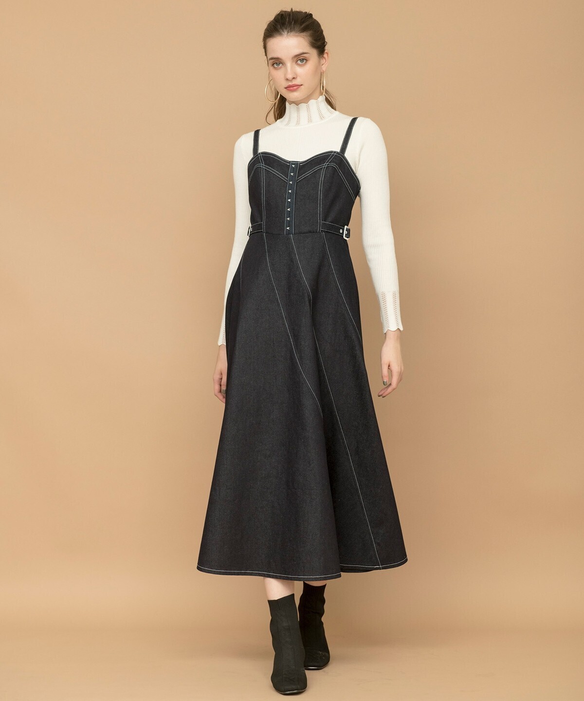 And Couture エスカルゴデニムワンピース