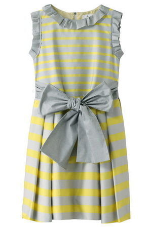 LANVIN en Bleu ボーダービッグリボンワンピース