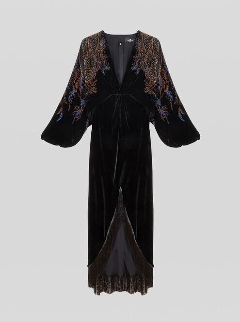 ETRO グリッター ベルベット ドレス