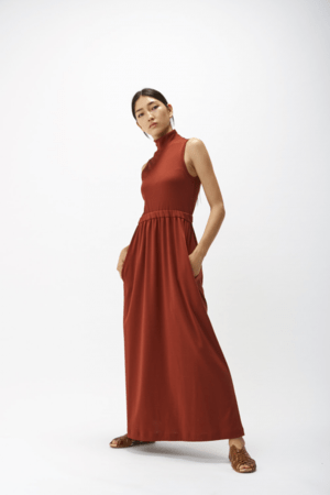 kleiden JERSEY MID-NECK DRESS