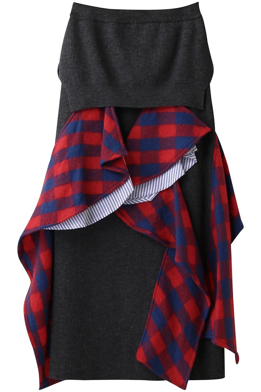 ENFOLD Knit Layered スカート