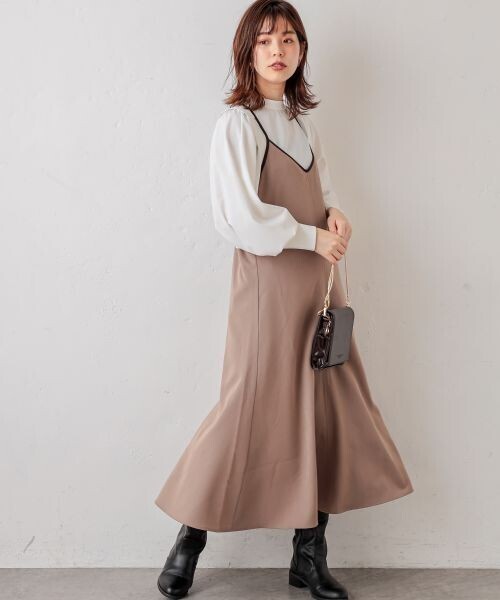 natural couture パイピングキャミワンピース