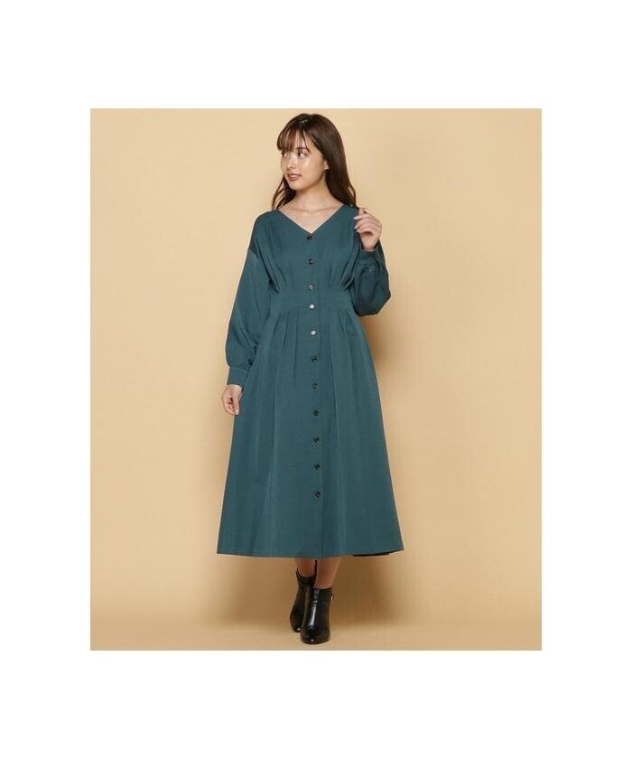 And Couture 前ボタンVネックワンピース