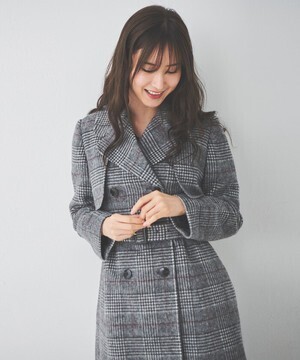 LAISSE PASSE シャギーチェックコート