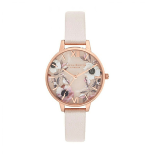 OLIVIA BURTON ▲Semi Precious-Rose Quartz, Pearl Pink & Rose Gold