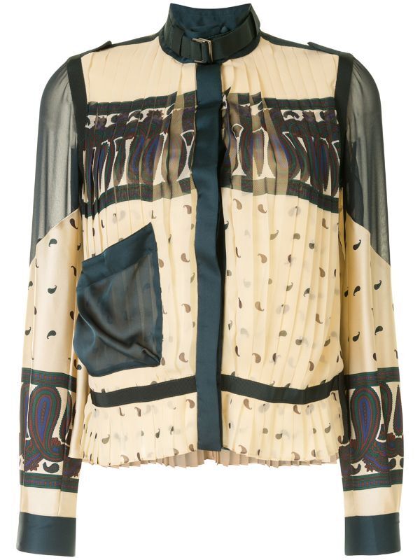 sacai ペイズリー ブラウス