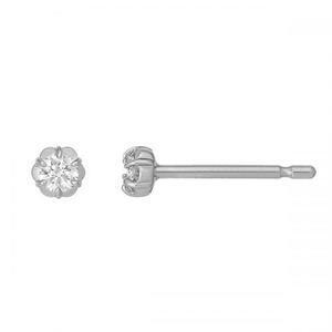 TAKE-UP [セカンドピアス] Ptフィオレットセッティングダイヤモンドピアス0. 1ct