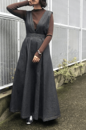 &g’aime Denim long flare dress (988-67403)