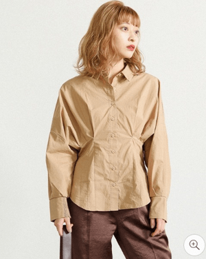 LADYMADE ウエストタックボリュームシャツ