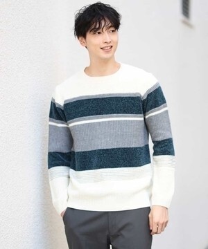 a.v.v モールランダムボーダーニット