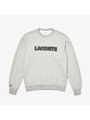 LACOSTE ヘリンボーンワッペンクルーネックスウェットシャツ