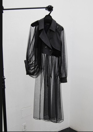 SHIROMA 20-21A/W tulle docking coat