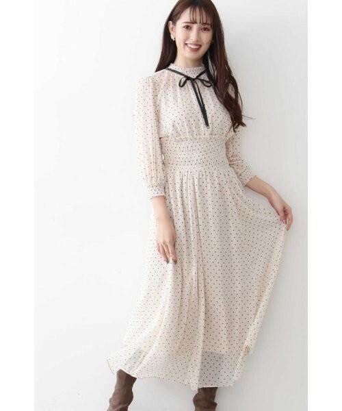 JILLSTUART シャーネックワンピース