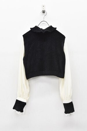 YUKI SHIMANE Bishop Sleeve Knit Top