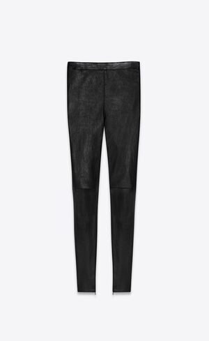 SAINT LAURENT ハイライズストレッチラムスキンレギンス