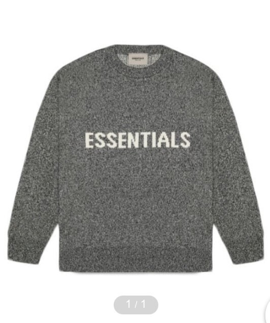 FEAR OF GOD SS20 FEAR OF GOD ESSENTIALS KNIT SWEATER GREY セーター