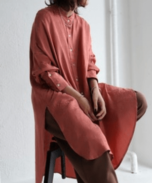 antiqua ジャガード風シャツ シャツ レディース 長袖 秋冬 ・pk-00652