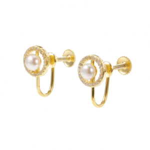 AGATHA PARIS 20S、C、ダンシングパール、イヤリング、CZ-Pearl/Gold