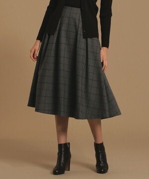 MACKINTOSH LONDON ウール混フラノウインドウペンタックスカート