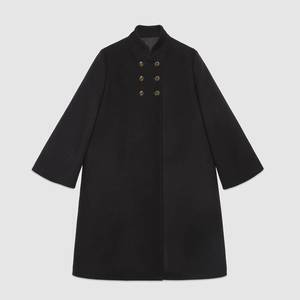 GUCCI インターロッキングG ボタン付き ウール コート