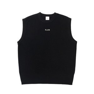 KLON KLON KNIT RIB-VEST LOGO CHARCOAL