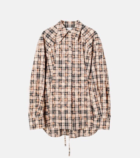 IRENE Flower Spots Check Shirt