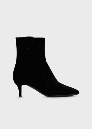 EMPORIO ARMANI ブーティ ベルベット製 キトンヒール