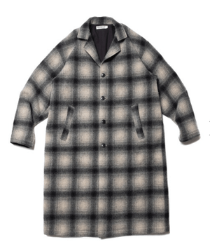 COOTIE PRODUCTIONS Napping Ombre Check Shop Coat
