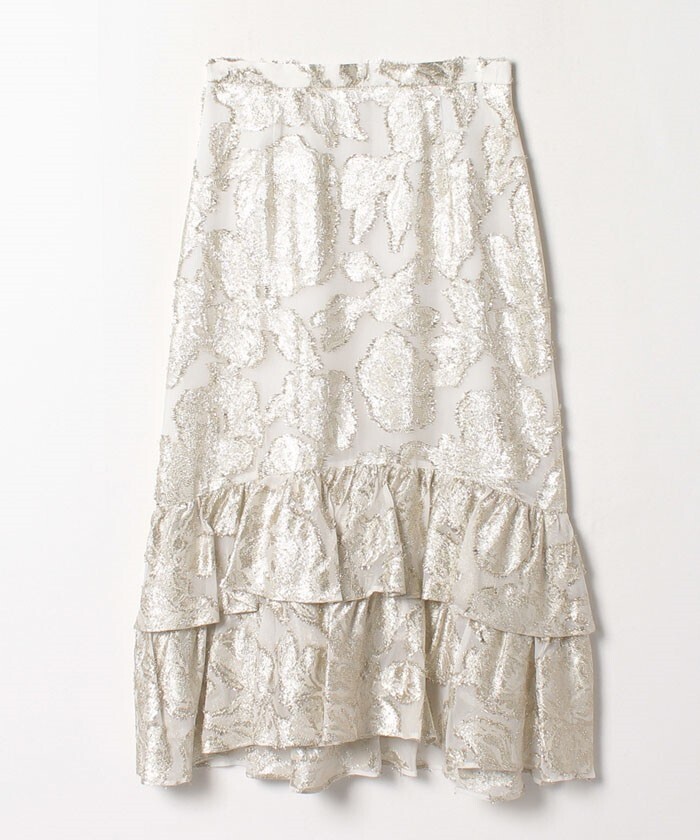 LANVIN en Bleu ティアードヘムスカート
