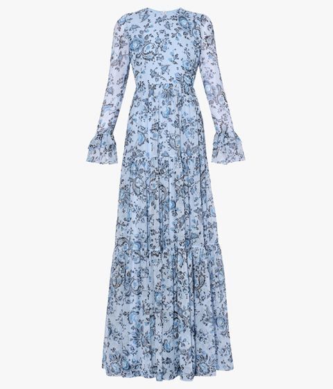 ERDEM Alvaro Gown Graphic Vine Silk Voile