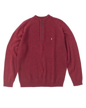 Hush Puppies マシンウォッシャブルラムヘンリーセーター