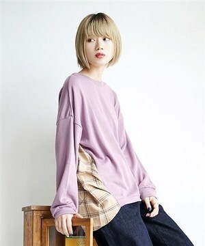 e-zakkamania stores バック チェックデザイン タックプルオーバー