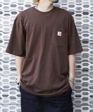 Carhartt ビッグシルエット ポケット半袖 ロゴ Tシャツ