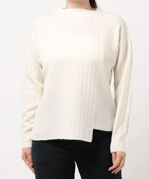 TONAL ウールカシミヤリブアシメニット