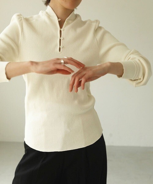 TODAYFUL Standcollar Rib Tops'スタンドカラ―リブトップス