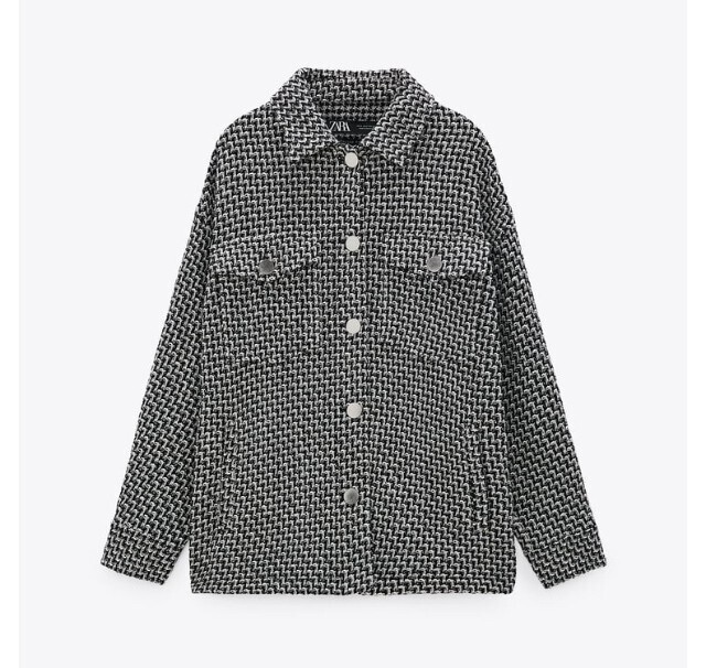 ZARA チェック柄オーバーシャツ