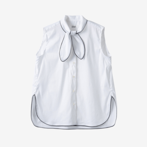 Dolce. パイピングリボンブラウス(navy)