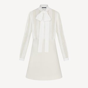 LOUISVUITTON レースアンドプリーツAラインドレス