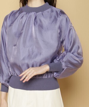 And Couture シフォンジーレイヤードニットプルオーバー