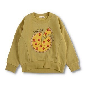 BRANSHES ピザプリント裏起毛トレーナー