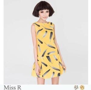Miss R ノースリーブタンクトップシフォンショットワンピース