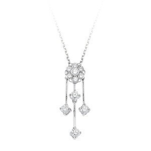 CoronetSolitaire K18WGダイヤモンドネックレス（114640050016）