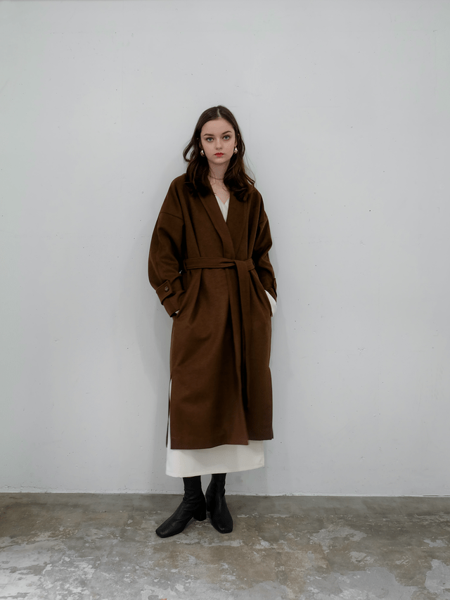 Katrin TOKYO wool gown coat（brown）