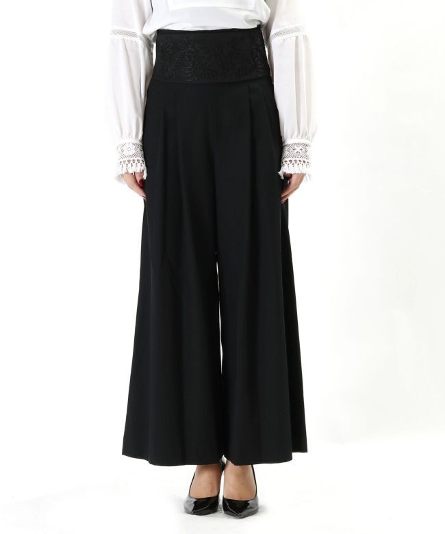 LOKITHO EMBROIDRED BELT PANTS