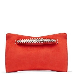JIMMY CHOO Suede Venus Clutch Bag